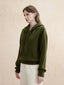 DOREEN wool hoodie knit_khaki