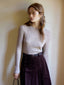 BETH woolen wave neck knit_lavender