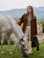 CAMILA corduroy half coat_brown