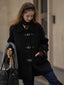 CAEL handmade wool buckle short coat_black