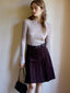 ANGE corduroy mid skirt_brown