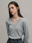 OMBRE cashmere V-neck daily knit_2colors