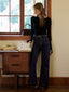 MARIE flared retro jean_dark blue