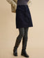 MEROY corduroy mid skirt_navy