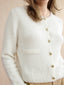 ALINA woolen heart button knit cardigan_ivory