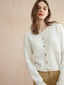 ALINA woolen heart button knit cardigan_ivory