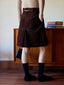 ANGE corduroy mid skirt_brown