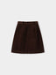 ANGE corduroy mid skirt_brown