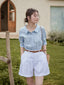 ARILLA pleats half pants_white