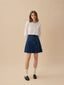 AUDREY denim pleats mid skirt_blue