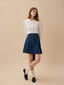 AUDREY denim pleats mid skirt_blue