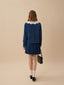 AUDREY denim pleats mid skirt_blue