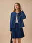 AUDREY round neck denim jacket_blue