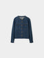 AUDREY round neck denim jacket_blue