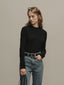 BETH woolen wave neck knit_black