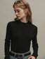 BETH woolen wave neck knit_black