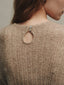 BETH woolen wave neck knit_beige