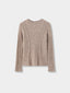 BETH woolen wave neck knit_beige