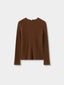 BETH woolen wave neck knit_brown