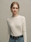 BETH woolen wave neck knit_oatmeal