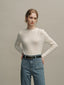 BETH woolen wave neck knit_oatmeal