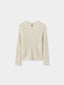 BETH woolen wave neck knit_oatmeal