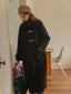 CAEL handmade wool buckle long coat_black