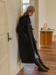 CAEL handmade wool buckle long coat_black