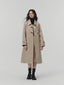 CAEL handmade wool buckle long coat_oatmeal