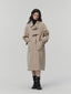 CAEL handmade wool buckle long coat_oatmeal