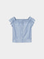 CHÉRIE lace sleeveless shirt_blue