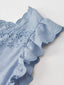 CHÉRIE lace sleeveless shirt_blue