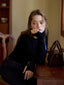 DARBY wool boat neck knit_black