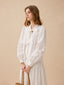 DARLENE bow neck dress_white