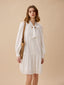 DARLENE bow neck dress_white