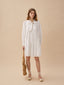 DARLENE bow neck dress_white