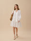 DARLENE bow neck dress_white