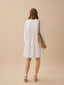 DARLENE bow neck dress_white