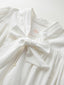 DARLENE bow neck dress_white