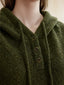 DOREEN wool hoodie knit_khaki