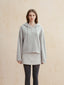 DOREEN wool hoodie knit_light gray