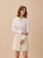 ELIANA pintuck ribbon shirt_white