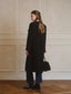 ERIS woolen tweed u-neck coat_black