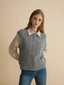 FANNY wool twisted knit vest_gray