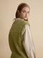 FANNY wool twisted knit vest_olive