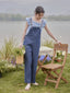 HARPER cotton overall pants_blue