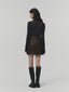 HAZEL pocket leather mini skirt_brown