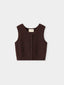 JOUR round neck knit vest_burgundy