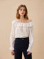 KATERINA embroidery off-shoulder shirt_white