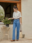 KINSLEY wide washing denim pants_blue